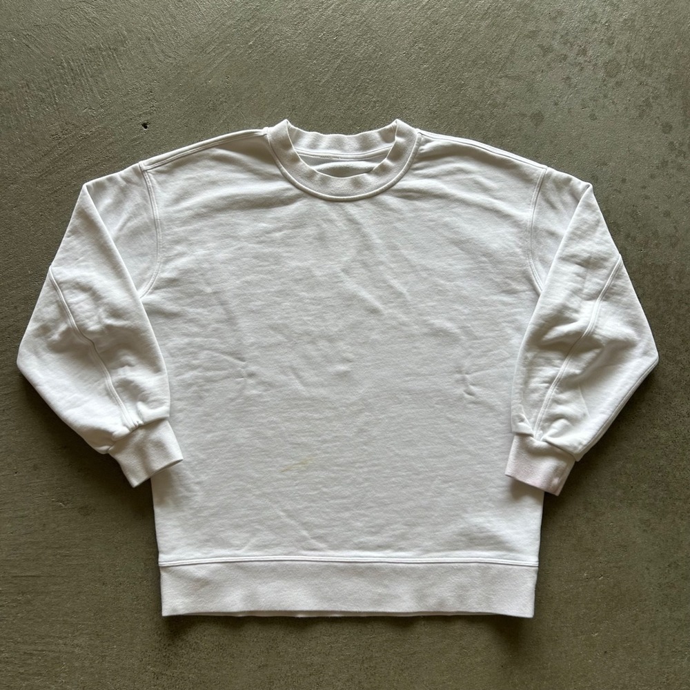 Lululemon Perfectly Oversized Crewneck Womens Medium White Sweatshirt Athletic